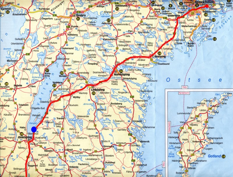 Schweden Karte Mittelschweden | hanzeontwerpfabriek